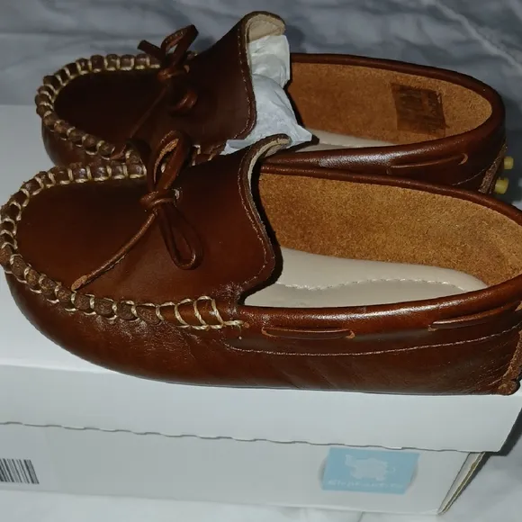 Elephantito Brown Moccasins with Soft Leather and Flexible Sole.7 months Old