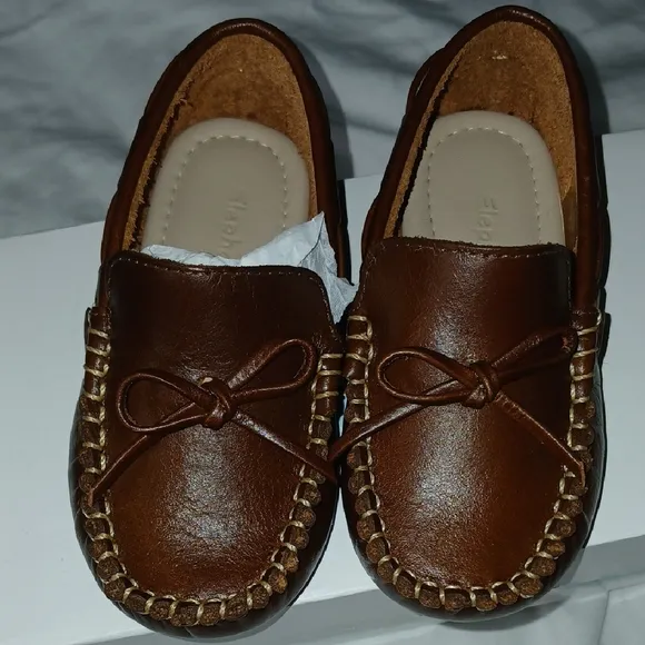 Elephantito Brown Moccasins with Soft Leather and Flexible Sole.7 months Old