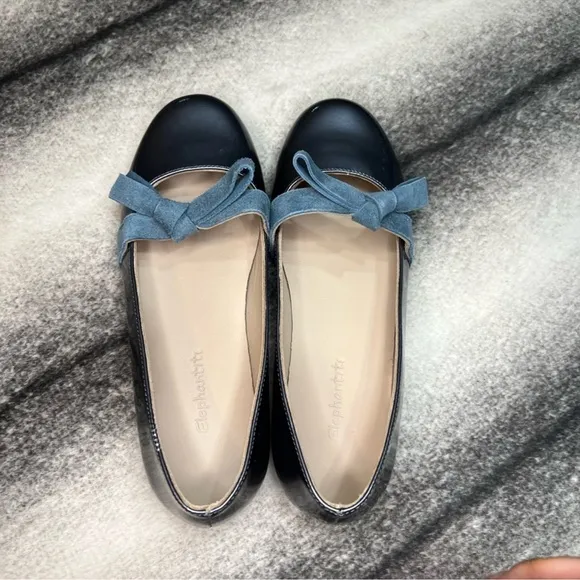 Elephantito Claire Patent Leather Steel Flats