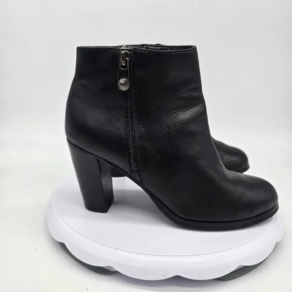 Elie Tahari Shoes Womens 8M Reunion Ankle Booties Leather Black