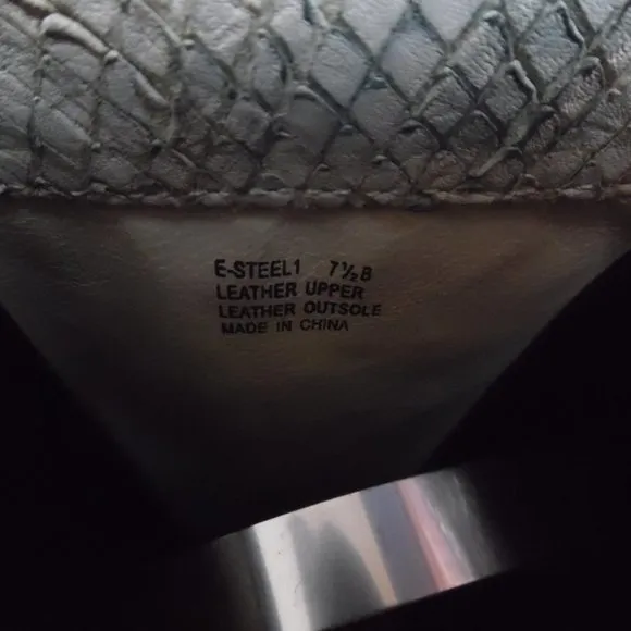 Elizabeth and James E-steel Snakeskin Wedge‎ Laser cut Leather Zip Boots Shoes