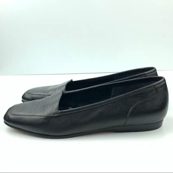 Enzo Angiolini flats sz 6.5 black leather loafers