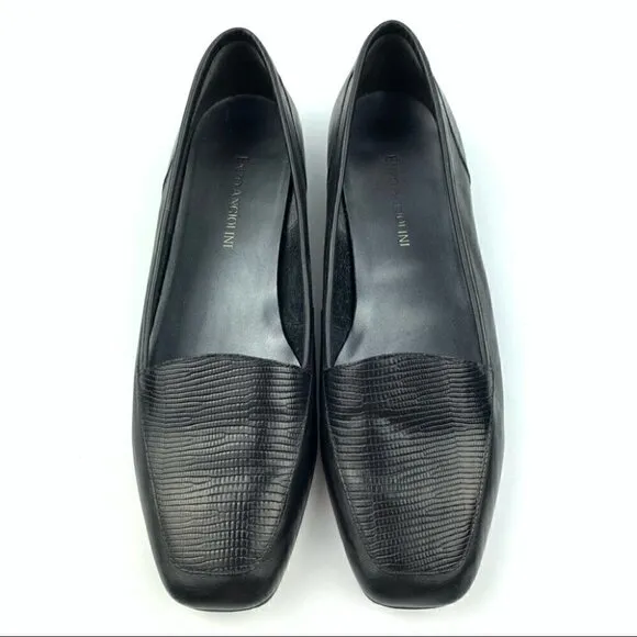 Enzo Angiolini flats sz 6.5 black leather loafers