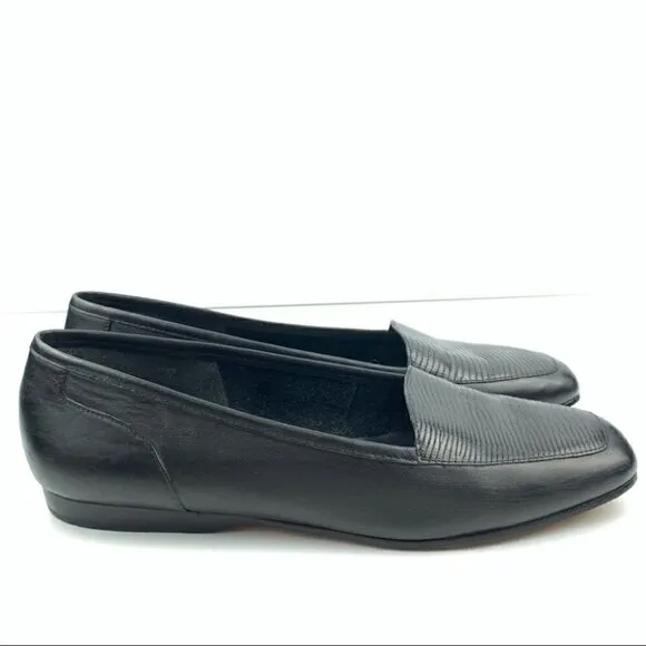 Enzo Angiolini flats sz 6.5 black leather loafers