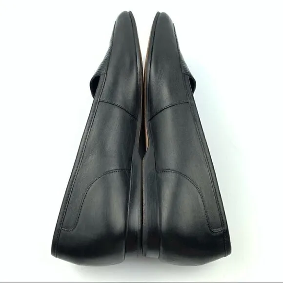 Enzo Angiolini flats sz 6.5 black leather loafers