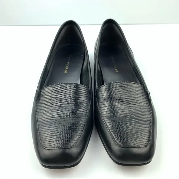 Enzo Angiolini flats sz 6.5 black leather loafers