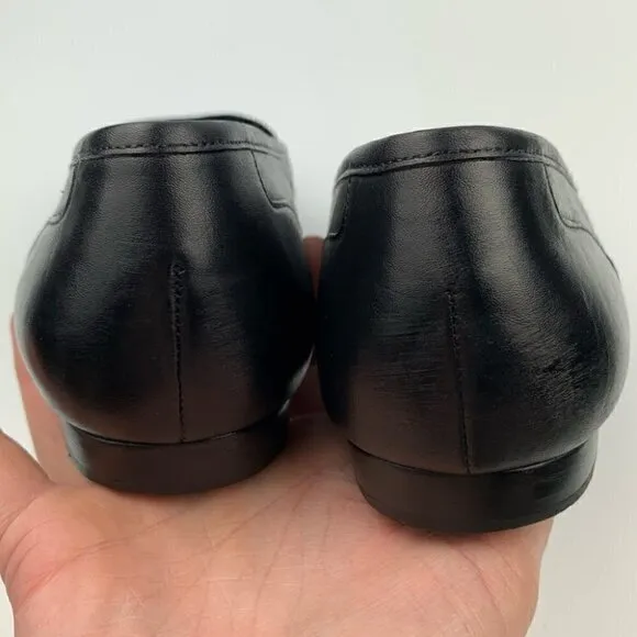 Enzo Angiolini flats sz 6.5 black leather loafers