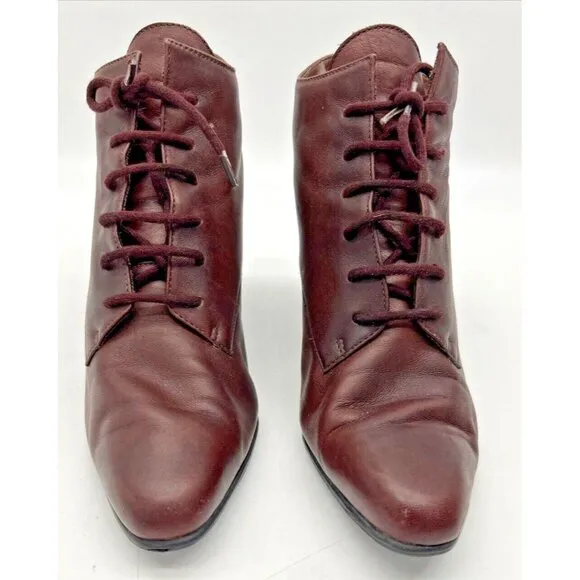 Enzo Angiolini Women’s Heeled Granny Victorian Witchy Booties Size 7M Brown