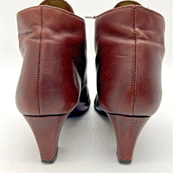 Enzo Angiolini Women’s Heeled Granny Victorian Witchy Booties Size 7M Brown
