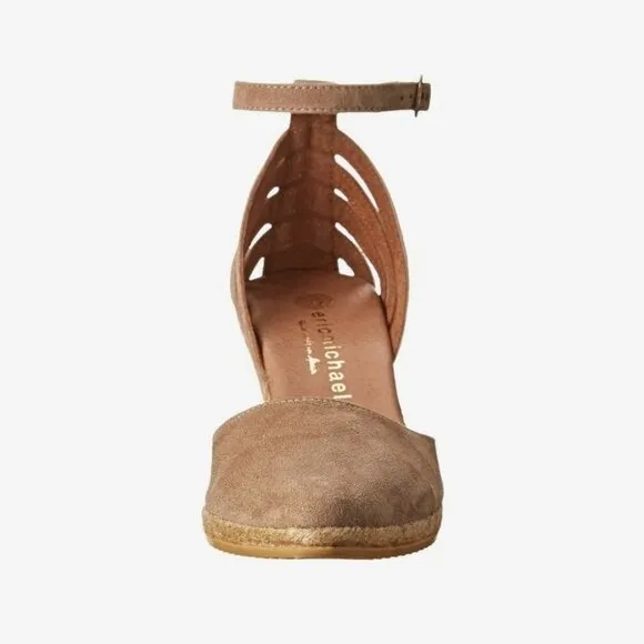 Eric Michael Vera Suede Espadrille Wedge Tan Size 39 (EU)
