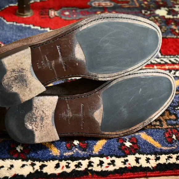 Ermenegildo Zegna | Distressed suede loafers