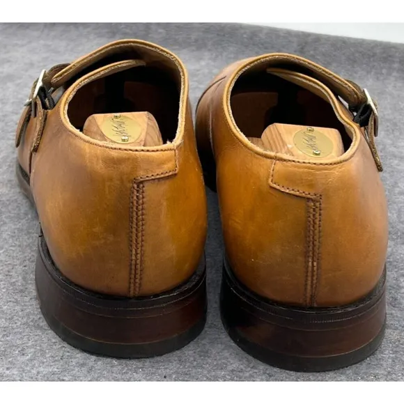 E.T. Wright Mens Pecan Double Monk Dress Shoes 13D Masters Collection England