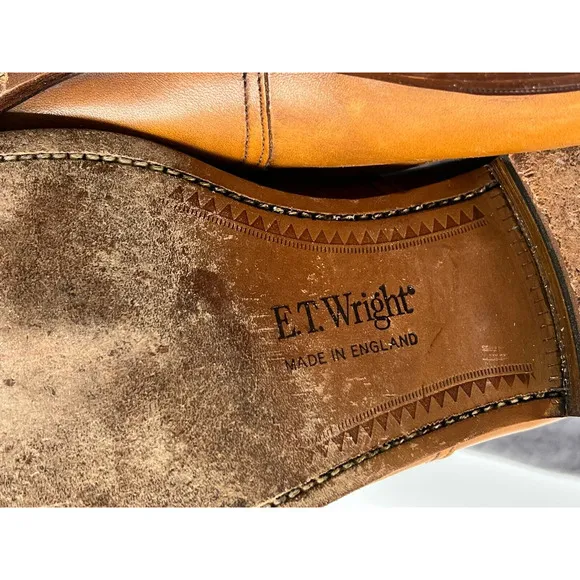 E.T. Wright Mens Pecan Double Monk Dress Shoes 13D Masters Collection England