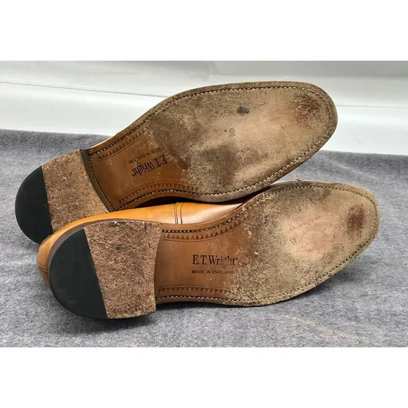 E.T. Wright Mens Pecan Double Monk Dress Shoes 13D Masters Collection England
