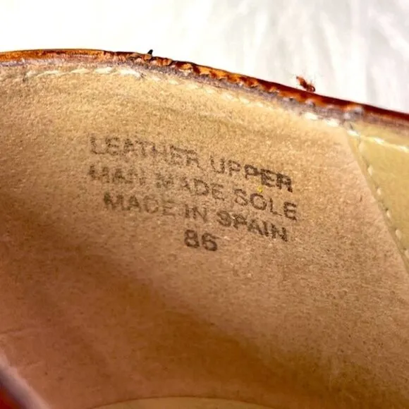 Etienne Aigner Leather Block Heel Square Toe