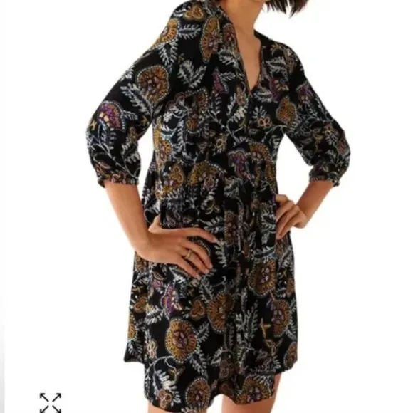 EUC BA&amp;SH Relaxed Fit Bohemian Volver Paisley Mini Dress