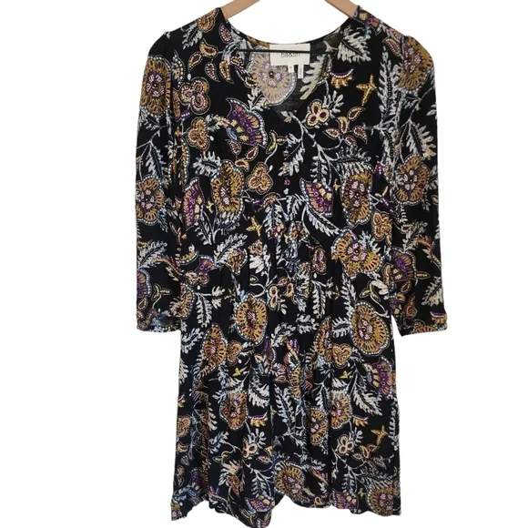 EUC BA&amp;SH Relaxed Fit Bohemian Volver Paisley Mini Dress