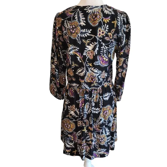 EUC BA&amp;SH Relaxed Fit Bohemian Volver Paisley Mini Dress
