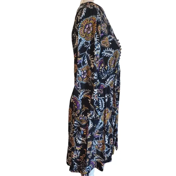 EUC BA&amp;SH Relaxed Fit Bohemian Volver Paisley Mini Dress