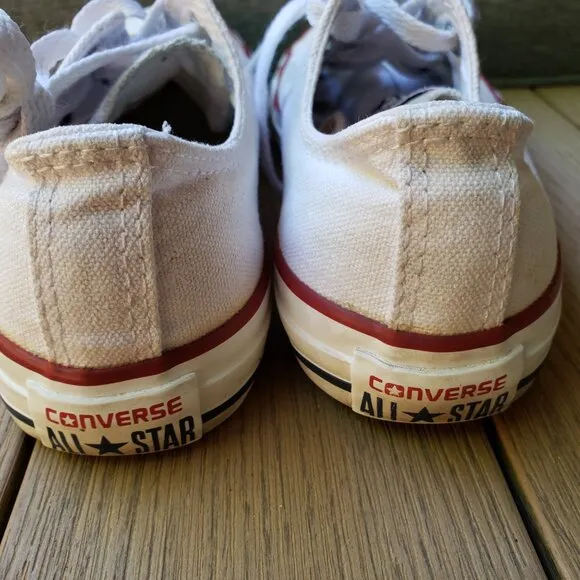 EUC CTAS vintage old school optic white canvas (2Y) KICKS