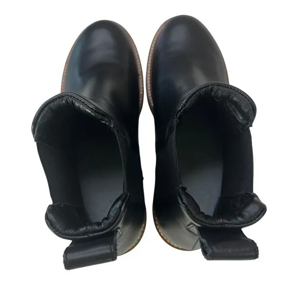 Everlane Chelsea Black Leather Boots Womens Size 9