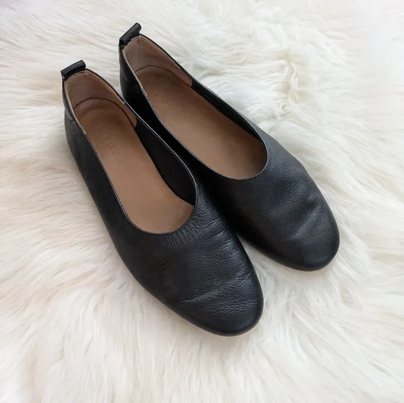 Everlane Day Glove Italian Leather Flats Black Ballet