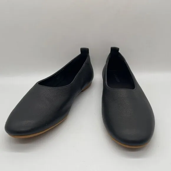 Everlane Flats Shoe Womens Sz 7 Black Leather The Day Glove Flats Ballet Preppy