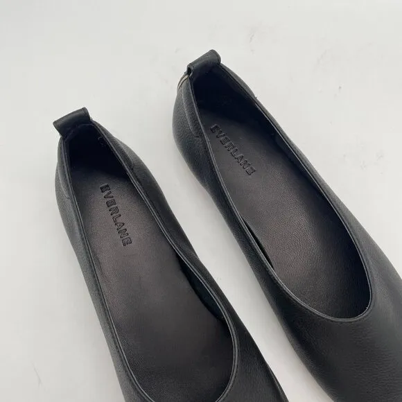 Everlane Flats Shoe Womens Sz 7 Black Leather The Day Glove Flats Ballet Preppy