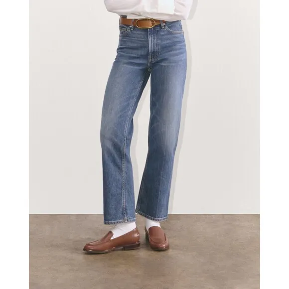 EVERLANE The Cheeky Straight Jean 29R Regular Vintage Mid Indigo Denim NEW A3