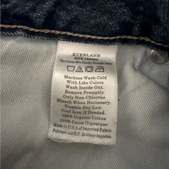 Everlane ‘The Curvy 90s’ Cheeky Straight Jean in Northridge Size 27