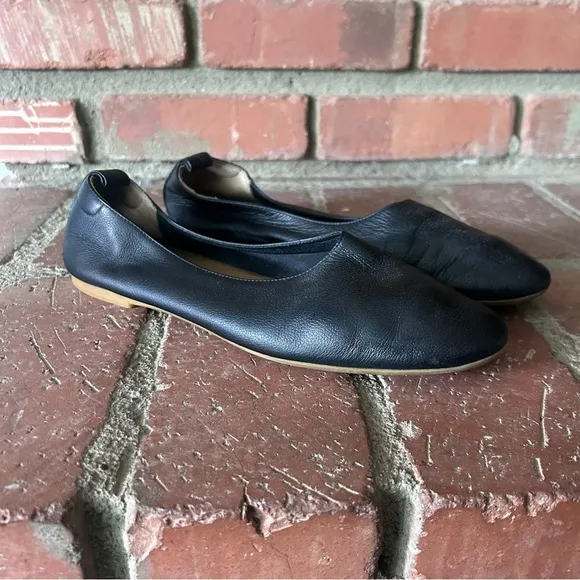 Everlane The Day Glove Italian Leather Flats in Black Sz 9.5
