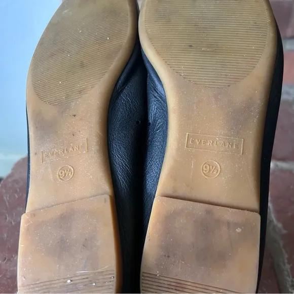 Everlane The Day Glove Italian Leather Flats in Black Sz 9.5
