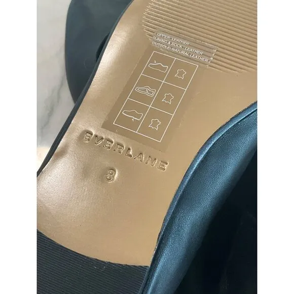 Everlane The Day Mary Jane in Black Leather New Womens Ballet Flats