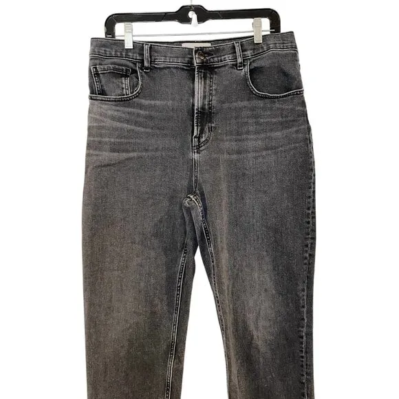Everlane Womens Cotton High Waisted Classic Straight Leg Jeans Black Size 32