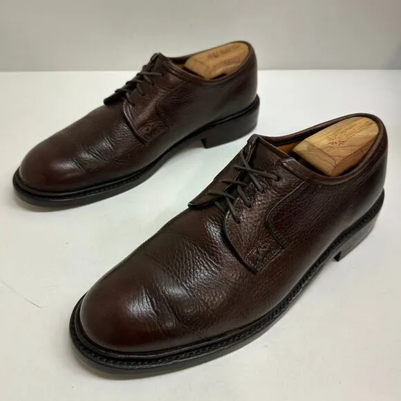 EXCELLENT Grenson Scotch Grain Brown Blucher UNWORN SOLES   HEEL 8.5 UK / 9.5 US