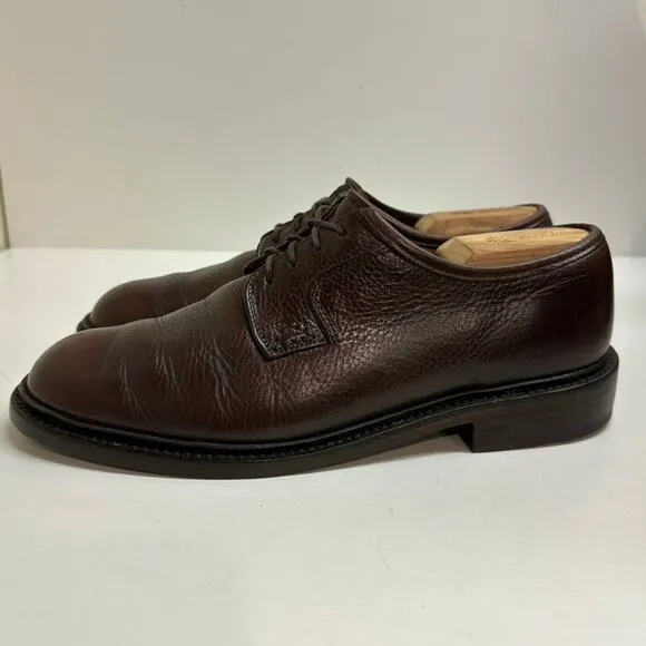 EXCELLENT Grenson Scotch Grain Brown Blucher UNWORN SOLES   HEEL 8.5 UK / 9.5 US