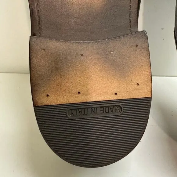 EXCELLENT Grenson Scotch Grain Brown Blucher UNWORN SOLES   HEEL 8.5 UK / 9.5 US