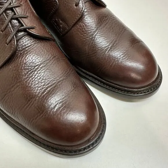 EXCELLENT Grenson Scotch Grain Brown Blucher UNWORN SOLES   HEEL 8.5 UK / 9.5 US