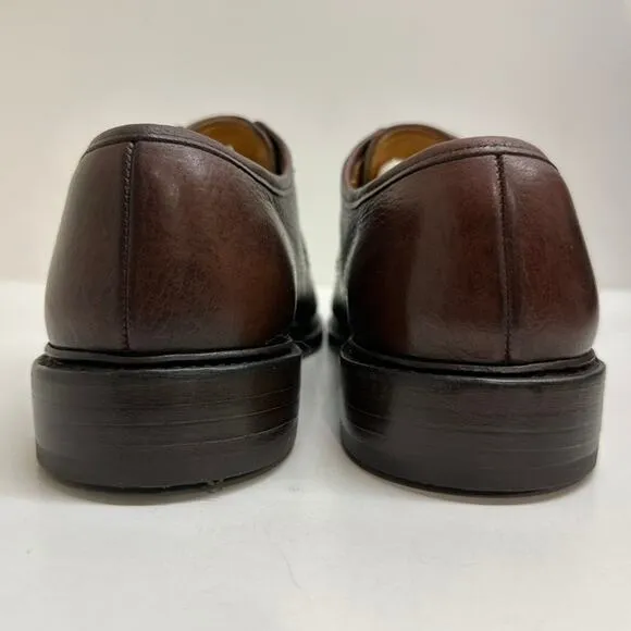 EXCELLENT Grenson Scotch Grain Brown Blucher UNWORN SOLES   HEEL 8.5 UK / 9.5 US