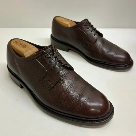 EXCELLENT Grenson Scotch Grain Brown Blucher UNWORN SOLES   HEEL 8.5 UK / 9.5 US