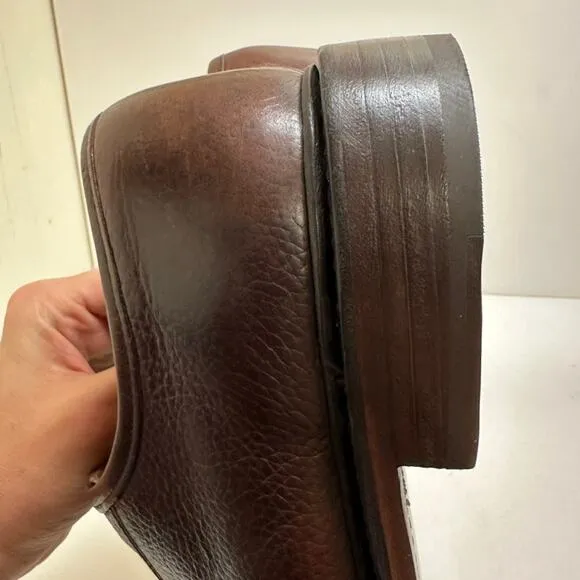 EXCELLENT Grenson Scotch Grain Brown Blucher UNWORN SOLES   HEEL 8.5 UK / 9.5 US