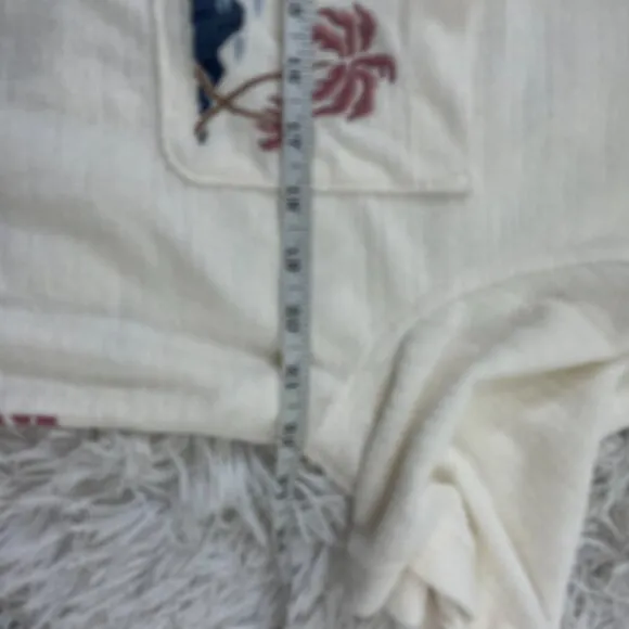 Faherty Cabana Towel Terry Men's Cotton-Blend Camp Button Up Shirt Size Medium