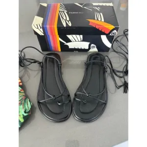 FARM RIO LACE UP FLATS GLADIATOR SANDALS NWT SIZE 10