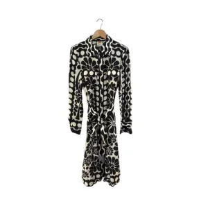 Farm Rio Shirt Dress Palermo Anthropologie Buttondown Viscose Black Italy M