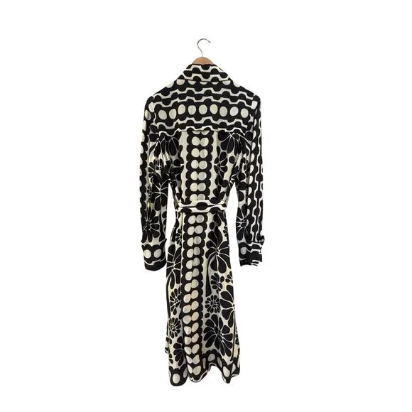 Farm Rio Shirt Dress Palermo Anthropologie Buttondown Viscose Black Italy M