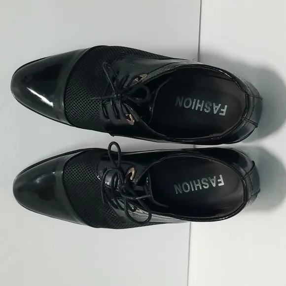 Fashion Men’s Oxford Sport Black Shoes Size 12