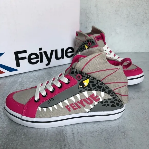 Feiyue Sneakers Delta Mid Animal Dragon Art  Detail Little Boys 13