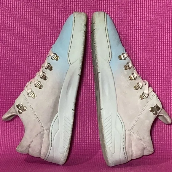 Filling Pieces Women's Handmade Grey/Blue Leather Sneaker Shoes - Size 41/US10