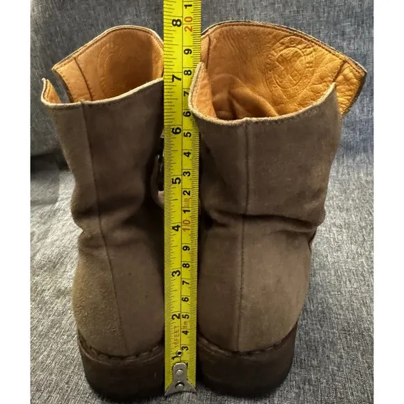 Fiorentini and Baker women’s size 37 brown suede side zip heeled ankle boots
