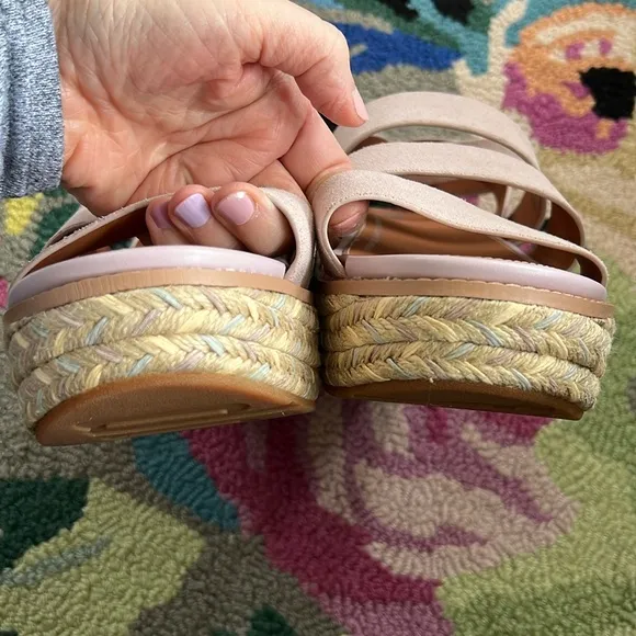 Fit Flop Eloise Espadrille Suede Strappy Wedge Sandal NWT- Sz 9-9.5 Soft Lilac